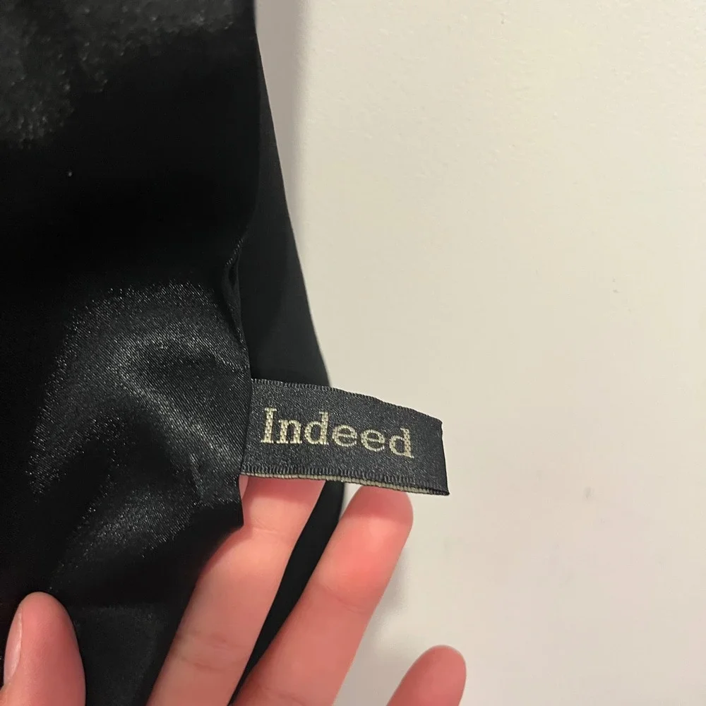 Indeed Black Satin Shawl Wrap Formal Evening Wedding Scarf Accessory
